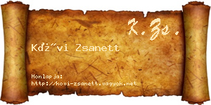 Kövi Zsanett névjegykártya