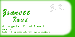 zsanett kovi business card